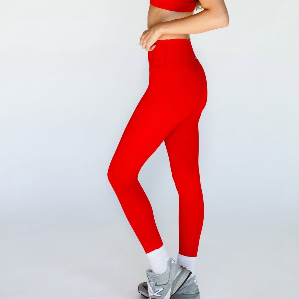 Women's Five Star Red High-Waisted Leggings